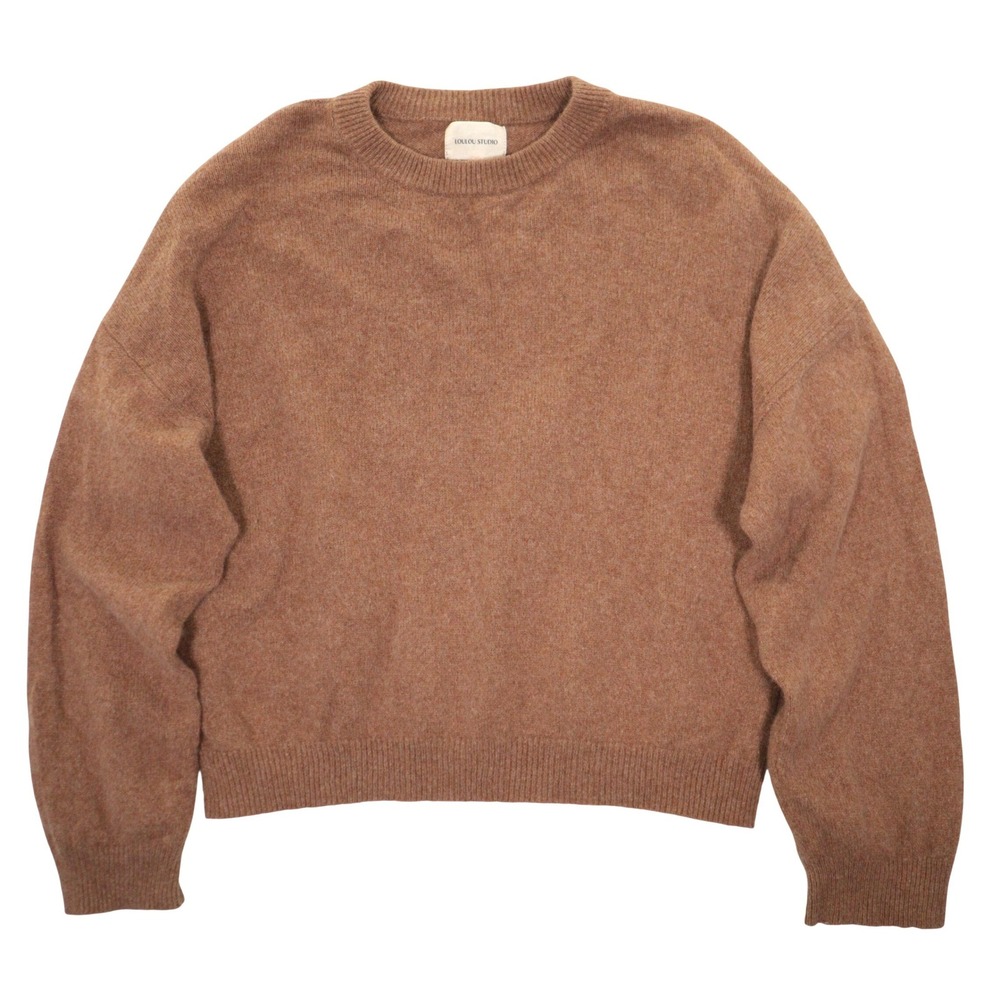 Loulou Studio Galli Sweater Women S Boxy Wool Yak Blend Knit Brown Quiet Luxury